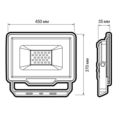 Прожектор светодиодный PFL-C3 300Вт 6500К IP65 ДО с клапаном закален. прозр. стекло Pro JazzWay 5032