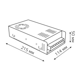 Блок питания для светодиодной ленты Black 400Вт 12В IP20 (драйвер) GAUSS 202003400