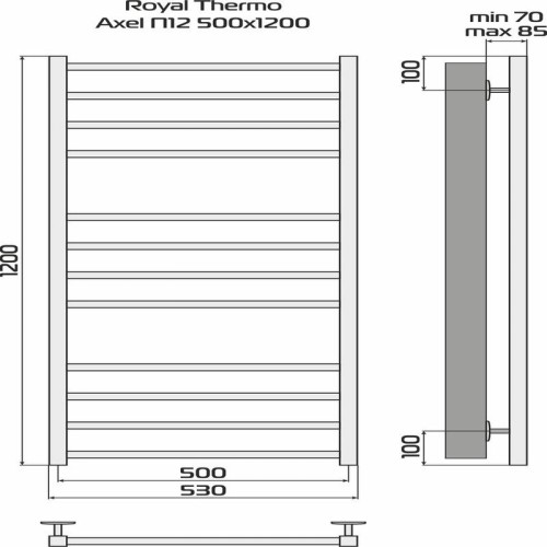 Полотенцесушитель Axel white П12 500х1200 Royal Thermo НС-1433994