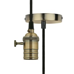 Патрон декоративный DLC-V-S24K/E27 TS/1M/BL BRONZE Vintage провод 1м и крепление выкл. поворотный. U