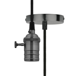 Патрон декоративный DLC-V-S24K/E27 TS/1M/BL PEARL BLACK Vintage провод 1м и крепление выкл. поворотн
