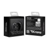 Розетка 1-м СП ROUND MIELE 16А с заземл. защ. шторки с USB A+C быстрой зарядки 5В/3А оникс Kranz KR-