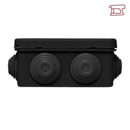 Коробка распаячная КМР-030-031 с крышкой наружная 85х85х40 8 мембранных вводов IP55 черн. EKF plc-km