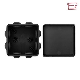 Коробка распаячная КМР-030-031 с крышкой наружная 85х85х40 8 мембранных вводов IP55 черн. EKF plc-km