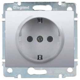 Розетка 1-м СП Galea Life 16А IP20 2P+E с заземл. защ. шторки немецк. стандарт с лицев. панелью меха