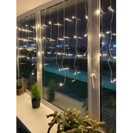Гирлянда светодиодная "Бахрома" 2мх1м 62LED 24В  IP44( без трансформатора  Б0041911) тепл. свет ЭРА
