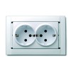 Розетка 2-м СП Simon34 16А IP20 с заземл. бронз. Simon 34459-36