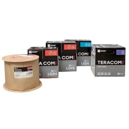 Кабель витая пара U/UTP кат.5E 4 пары 24 AWG solid внешн. LDPE черн. TERACOM PRO EKF TRP-5EUTP-04PE-
