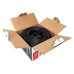 Кабель витая пара U/UTP кат.5E 4 пары 24 AWG solid внешн. LDPE черн. TERACOM PRO EKF TRP-5EUTP-04PE-