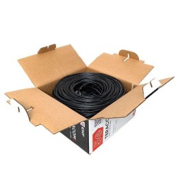 Кабель витая пара F/UTP кат.5E 4 пары 24 AWG solid внешн. LDPE черн. TERACOM PRO PRO EKF TRP-5EFTP-0