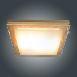 Светильник "Полесье" 300х300 НПБ 09-2х40-001 М94 бел./корпус сосна/держатель хром ИУ Элетех 10052058