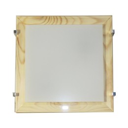 Светильник "Полесье" 300х300 НПБ 09-2х40-001 М94 бел./корпус сосна/держатель хром ИУ Элетех 10052058