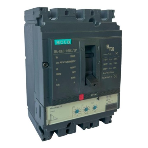 Выключатель автоматический MCCB BA-EL6-160L/3P 100А (электронный Micrologic 2.2 ICU:50KA) ELTEC 1222