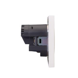 Розетка 1-м СП STRONG MIELE 16А с заземл. защ. шторки с USB A+C быстрой зарядки 5В/3А жемчуж. Kranz