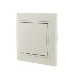 Выключатель 1-кл. СП Mira 10А IP20 со вставкой крем. LEZARD 701-0303-100