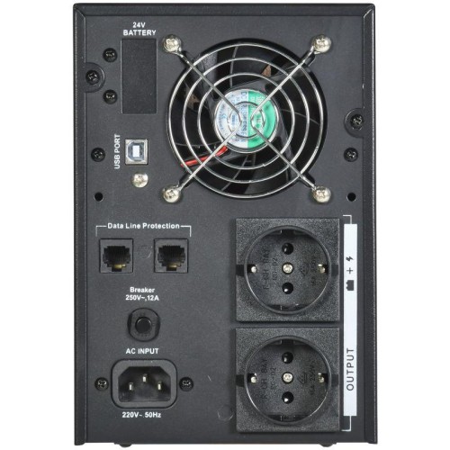 Источник бесперебойного питания ELECTRA LT 1.5кВА/1.2кВт без АКБ USB Schuko ITK ELT-1500VA-1-L-S
