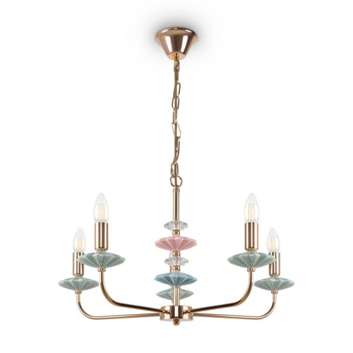 Светильник Castle 40Вт E14х5 IP20 подвесной Freya FR5336PL-05G