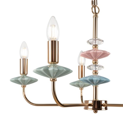 Светильник Castle 40Вт E14х5 IP20 подвесной Freya FR5336PL-05G