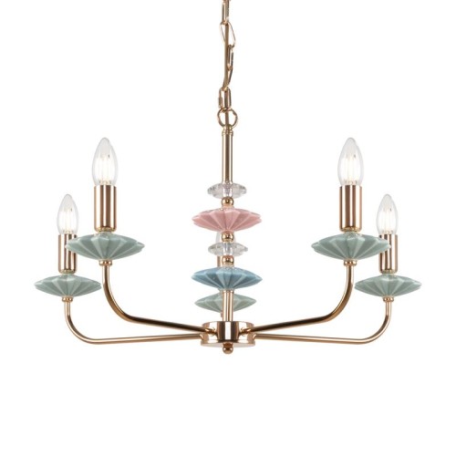 Светильник Castle 40Вт E14х5 IP20 подвесной Freya FR5336PL-05G