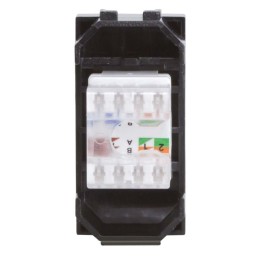 Розетка компьютерная 1-м СП 1мод. Brava RJ45 кат.5E черн. DKC 77654N