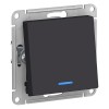Переключатель проходной 1-кл. СП AtlasDesign 10А IP20 (сх. 6а) 10AX с подсветкой механизм карбон SE