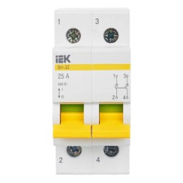 Выключатель нагрузки (мини-рубильник) 2п 25А ВН-32 KARAT IEK MNV10-2-025