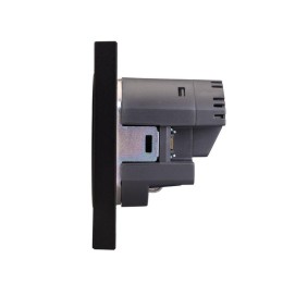 Розетка 1-м СП STRONG MIELE 16А с заземл. защ. шторки с USB A+C быстрой зарядки 5В/3А антрацит Kranz