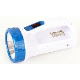 Фонарь аккумуляторный LED3861 LED + 12SMD 1Вт 2 режима 220В аккум. SLA пластик. бел. (кор.) Ultrafla