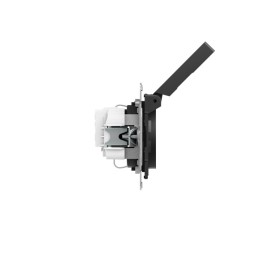 Розетка СП Эпика 16А IP44 с заземл. защ. шторки c крышкой механизм черн. EKF UP1-SOB-111-44