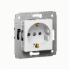 Розетка 1-м СП Cariva 16А IP20 2P+E защ. шторки немецк. стандарт винтов. клеммы механизм бел. (DIY-у