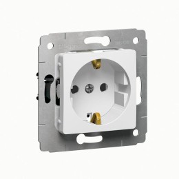 Розетка 1-м СП Cariva 16А IP20 2P+E защ. шторки немецк. стандарт винтов. клеммы механизм бел. (DIY-у