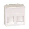 Адаптер на 2 RJ45 коннектора защ. шторки бел. Simon27 27486-35