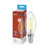 Лампа светодиодная LED-СВЕЧА-deco 7Вт свеча прозрачная 6500К холод. бел. E14 810лм 230В IN HOME 4690