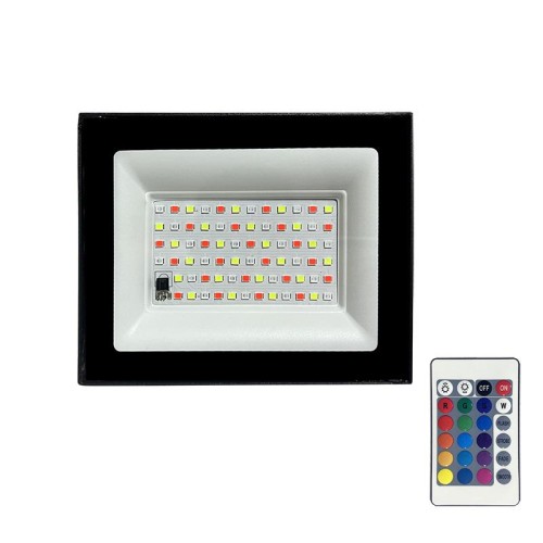 Прожектор светодиодный PFL RGB-RC 20Вт BL ДО/СДО IP65 (управление с пульта группой прожекторов в рад