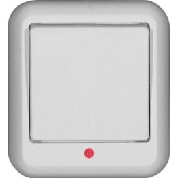 Выключатель 1-кл. ОП Прима 6А IP20 250В с подсветкой с монтаж. пластиной бел. (опт. упак.) SchE A16-