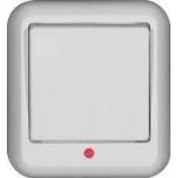 Выключатель 1-кл. ОП Прима 6А IP20 250В с подсветкой с монтаж. пластиной бел. (опт. упак.) SchE A16-