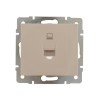 Розетка компьютерная СП Rain RJ45 16А IP20 механизм крем. LEZARD 703-0388-139