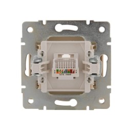 Розетка компьютерная СП Rain RJ45 16А IP20 механизм крем. LEZARD 703-0388-139
