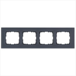 Рамка 4-м G-Glass стекло маренго Jasmart G1004GC