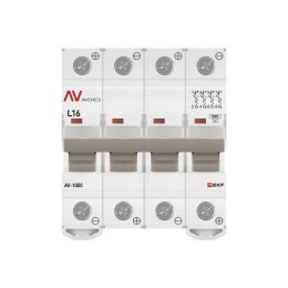 Выключатель автоматический модульный 4п L 16А 10кА AV-10 DC AVERES EKF mcb10-DC-4-16L-av