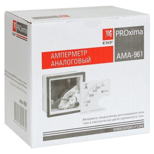 Амперметр аналоговый AM-A961 на панель 96х96 квадрат. вырез трансф. подкл. без шкалы PROxima EKF am-