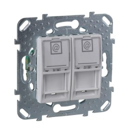 Розетка компьютерная 2-м СП Unica RJ45 кат.5E механизм бел. SchE MGU5.2020.18ZD