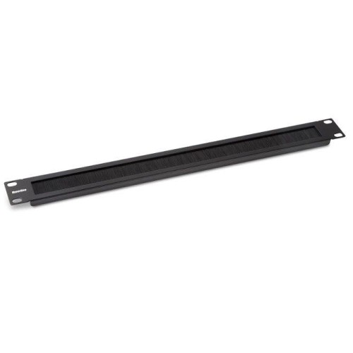 Фальш-панель BPB19-1U-RAL9005 на 1U с щеточным вводом черн. (RAL 9005) Hyperline 52601