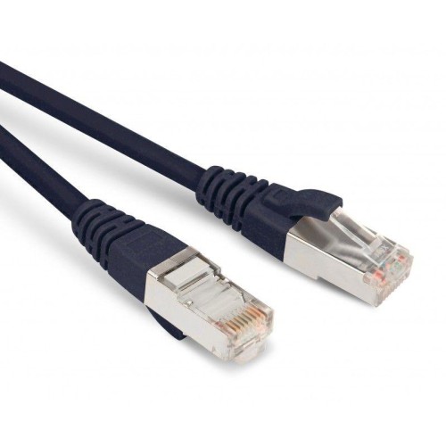 Патч-корд PC-LPM-STP-RJ45-RJ45-C6-3M-LSZH-BK F/UTP экран. кат.6 LSZH 3м черн. Hyperline 230364
