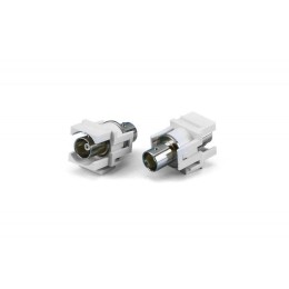 Вставка KJ1-BNC-D-WH формата Keystone Jack с прох. адапт. BNC D type ROHS бел. Hyperline 246971