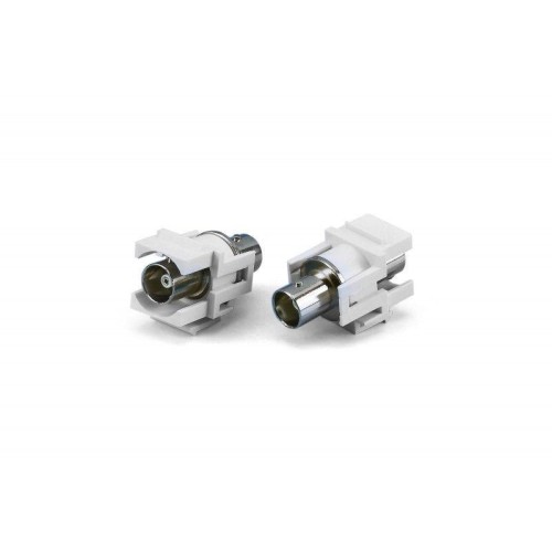 Вставка KJ1-BNC-D-WH формата Keystone Jack с прох. адапт. BNC D type ROHS бел. Hyperline 246971