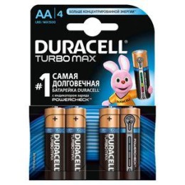 Элемент питания алкалиновый AA/LR6/MX 1500 Turbo Max BP-4 (блист.4шт) Duracell Б0014049