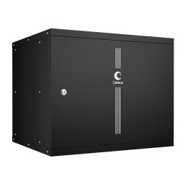 Шкаф телекоммуникационный настенный WSC-05D-9U55/45m-BK 19дюйм 9U LIGHT черн. Cabeus 10178c