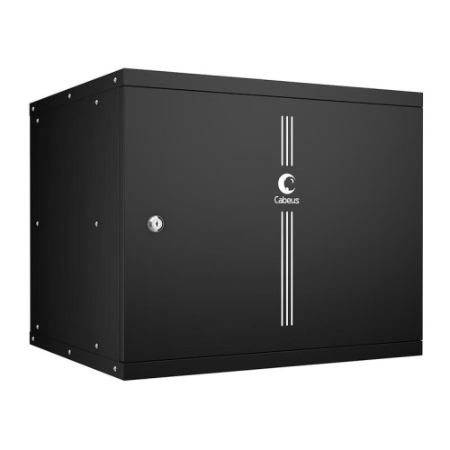 Шкаф телекоммуникационный настенный WSC-05D-9U55/45m-BK 19дюйм 9U LIGHT черн. Cabeus 10178c