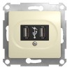 Розетка USB 1-м СП Glossa механизм беж. SchE GSL000232